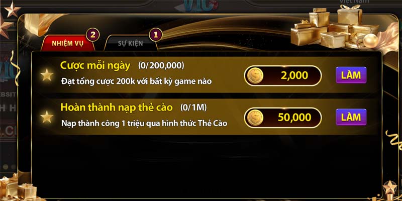 Cổng game còn thường xuyên tổ chức khuyến mãi theo từng trò chơi